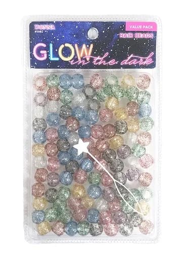 Donna Glow In The Dark Bead Value Pack #5992 Glitter Mixed - pc