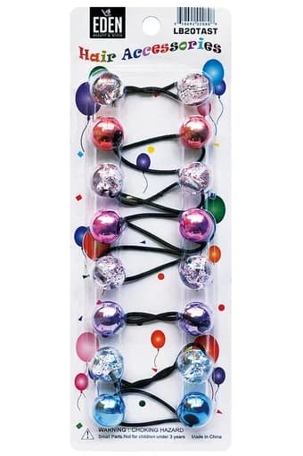 Eden 20mm Hair Ball - Metalic Assorted #LB20TAST-pk