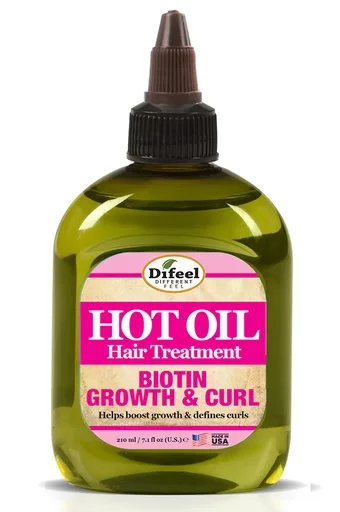 Difeel Hot Oil Hair Treatment - Biotin Growth & Curl(7.1 oz)