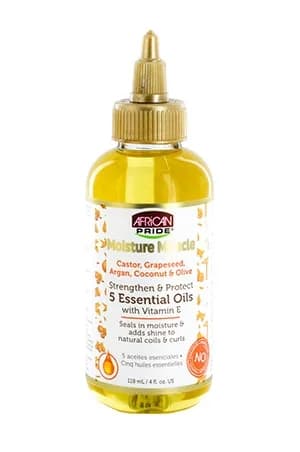 African Pride Moisture Miracle 5 Essential OilW/vitE(4oz)