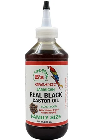 B's Organic Jamaican Black Castor Oil -Family size(8oz)
