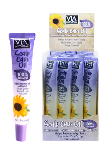 Via Natural Scalp Care Oil Tube (1.5 oz/24 pz/ ds)