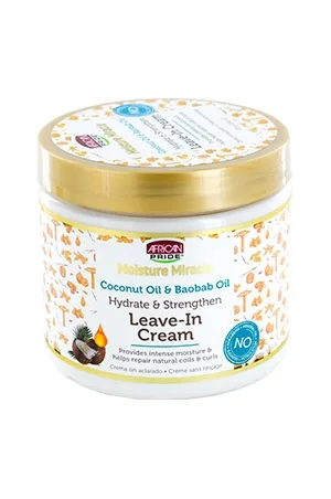 African Pride MoistMiracleCoconu&BabobLeave-InCream(15oz)