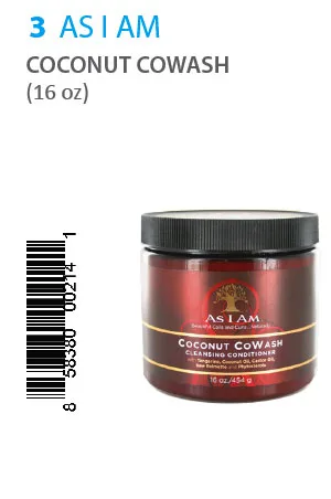 As I Am Coconut Cowash 454g (16oz)